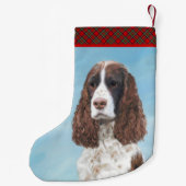 Englisch Springer Spanisch Malerei Original Dog Ar Kleiner Weihnachtsstrumpf (Rückseite)