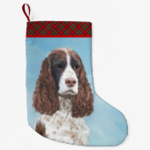 Englisch Springer Spanisch Malerei Original Dog Ar Kleiner Weihnachtsstrumpf (Vorderseite)