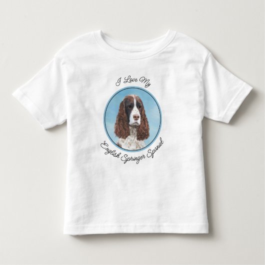 Englisch Springer Spanisch Malerei Original Dog Ar Kleinkind T-shirt (Vorderseite)