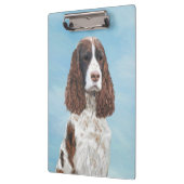 Englisch Springer Spanisch Malerei Original Dog Ar Klemmbrett (Links)