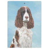 Englisch Springer Spanisch Malerei Original Dog Ar Klemmbrett (Rückseite)