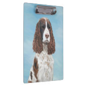 Englisch Springer Spanisch Malerei Original Dog Ar Klemmbrett (Rechts)