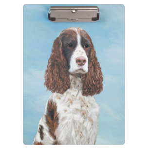Englisch Springer Spanisch Malerei Original Dog Ar Klemmbrett