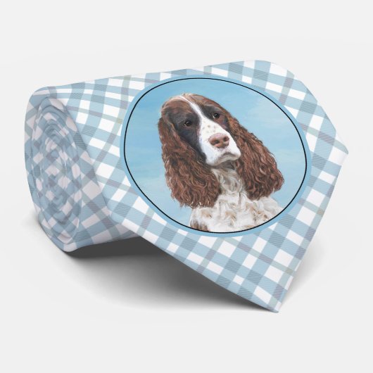 Englisch Springer Spanisch Malerei Original Dog Ar Krawatte (Gerollt)