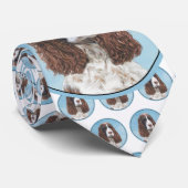Englisch Springer Spanisch Malerei Original Dog Ar Krawatte (Gerollt)