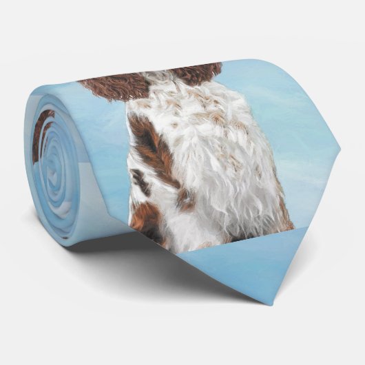 Englisch Springer Spanisch Malerei Original Dog Ar Krawatte (Gerollt)