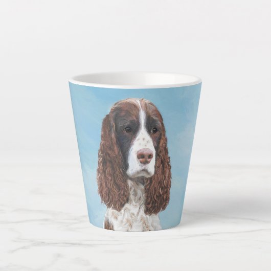 Englisch Springer Spanisch Malerei Original Dog Ar Milchtasse (Vorderseite)
