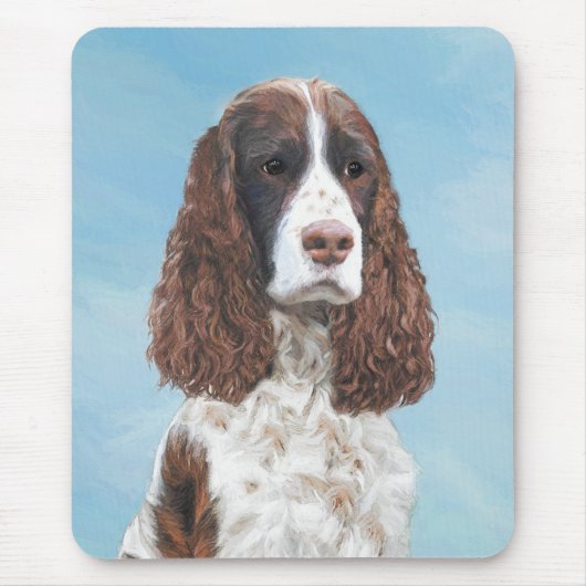 Englisch Springer Spanisch Malerei Original Dog Ar Mousepad (Vorne)