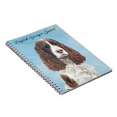 Englisch Springer Spanisch Malerei Original Dog Ar Notizblock (Rechte Seite)
