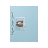 Englisch Springer Spanisch Malerei Original Dog Ar Notizblock (Rotiert)