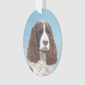 Englisch Springer Spanisch Malerei Original Dog Ar Ornament (Vorderseite)