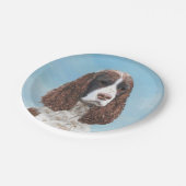 Englisch Springer Spanisch Malerei Original Dog Ar Pappteller (Schrägansicht)