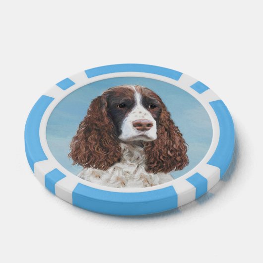 Englisch Springer Spanisch Malerei Original Dog Ar Pokerchips (Einzeln)