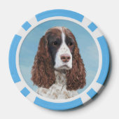 Englisch Springer Spanisch Malerei Original Dog Ar Pokerchips (Rückseite)