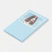 Englisch Springer Spanisch Malerei Original Dog Ar Post-it Klebezettel (angewinkelt)
