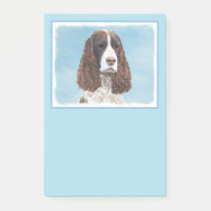 Englisch Springer Spanisch Malerei Original Dog Ar Post-it Klebezettel