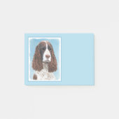 Englisch Springer Spanisch Malerei Original Dog Ar Post-it Klebezettel (Vorderseite)