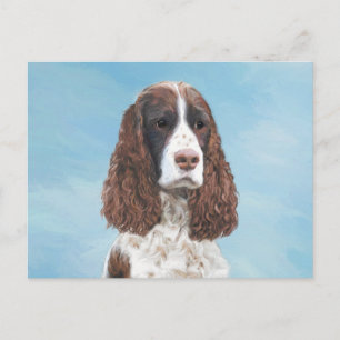 Englisch Springer Spanisch Malerei Original Dog Ar Postkarte