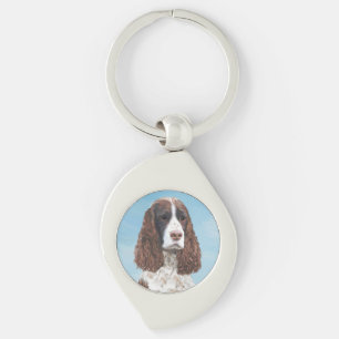 Englisch Springer Spanisch Malerei Original Dog Ar Schlüsselanhänger