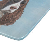 Englisch Springer Spanisch Malerei Original Dog Ar Schneidebrett (Ecke)