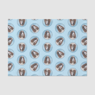 Englisch Springer Spanisch Malerei Original Dog Ar Seidenpapier