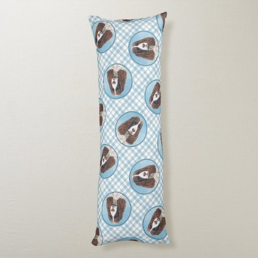 Englisch Springer Spanisch Malerei Original Dog Ar Seitenschläferkissen (Rückseite (Vertikal))