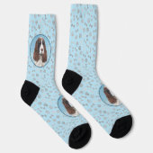 Englisch Springer Spanisch Malerei Original Dog Ar Socken (Rechts)