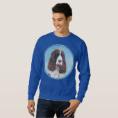 Englisch Springer Spanisch Malerei Original Dog Ar Sweatshirt (Vorne ganz)