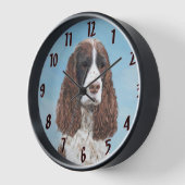 Englisch Springer Spanisch Malerei Original Dog Ar Uhr (Winkel)