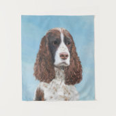 Englisch Springer Spanisch Malerei Original Dog Ar Wandteppich (Vorderseite)