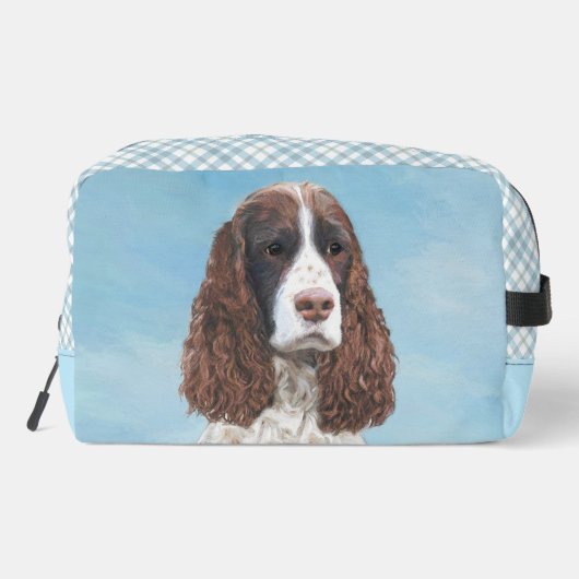 Englisch Springer Spanisch Malerei Original Dog Ar Waschbeutel (Rückseite)