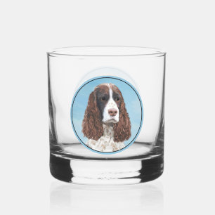 Englisch Springer Spanisch Malerei Original Dog Ar Whiskyglas