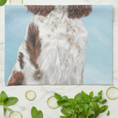 Englisch Springer Spanisch Malerei Original Hund K Geschirrtuch (Gefaltet)