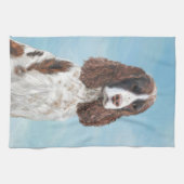 Englisch Springer Spanisch Malerei Original Hund K Geschirrtuch (Horizontal)
