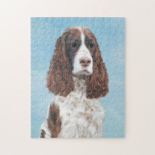 Englisch Springer Spanisch Malerei Original Hund K Puzzle (Vertikal)