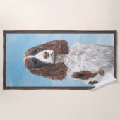Englisch Springer Spanisch Malerei Original Hund K Strandtuch (Vorderseite)