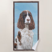 Englisch Springer Spanisch Malerei Original Hund K Strandtuch (Vorderseite)