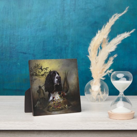 Englisch Springer Spanisch mit Fasan Fotoplatte (InSitu)