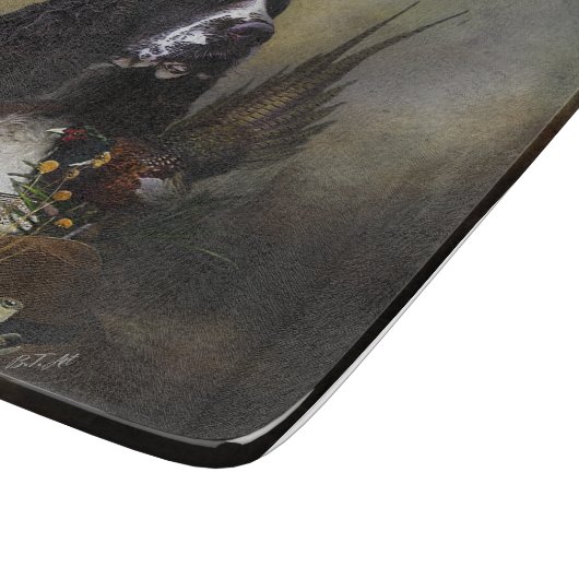 Englisch Springer Spanisch mit Fasan Schneidebrett (Ecke)