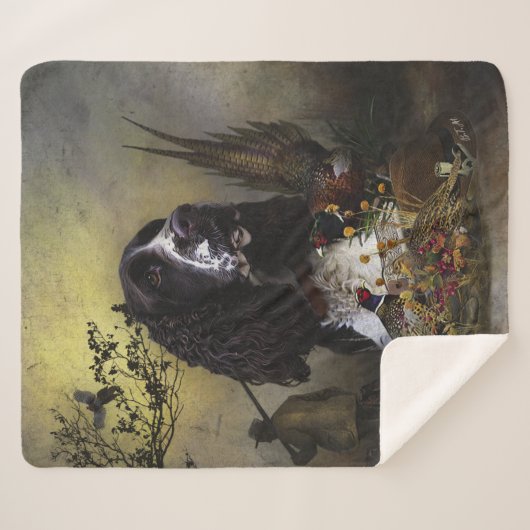 Englisch Springer Spanisch mit Fasan Sherpadecke (Vorderseite (Horizontal))