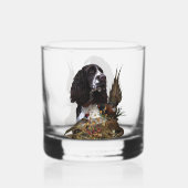 Englisch Springer Spanisch mit Fasan Whiskyglas (Vorderseite)