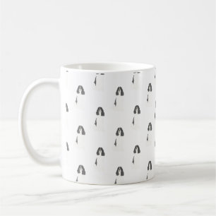 Englisch Springer Spanisch (Schwarz & Weiß) Kaffeetasse