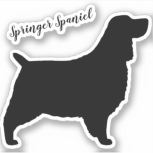 Englisch Springer Spanisch Silhouette Dog Sticker