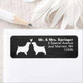 Englisch Springer Spanisch Silhouetten mit Herz (Insitu)