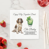 Englisch Springer Spanisch Wedding Signature Drink Serviette (Beispiel)