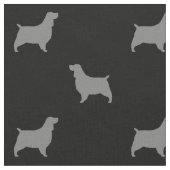 Englisch Springer Spanische Silhouetten Muster Stoff (Nahaufnahme)