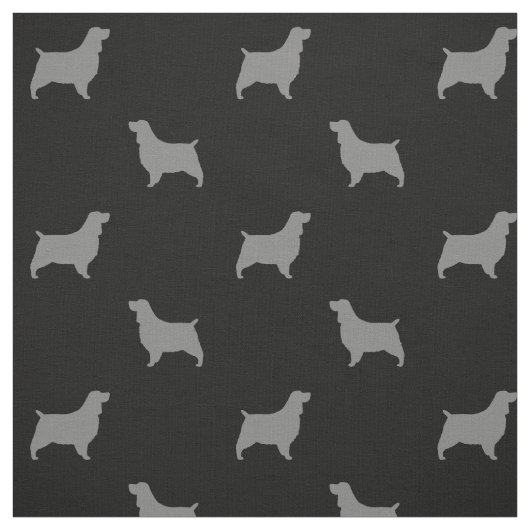 Englisch Springer Spanische Silhouetten Muster Stoff (Muster)