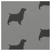 Englisch Springer Spanische Silhouetten Muster Stoff (Nahaufnahme)