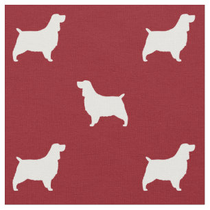 Englisch Springer Spanische Silhouetten Pattern Re Stoff