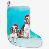 Englisch Springer Spanischer Hund in Schnee Weihna Kleiner Weihnachtsstrumpf (Vorderseite)